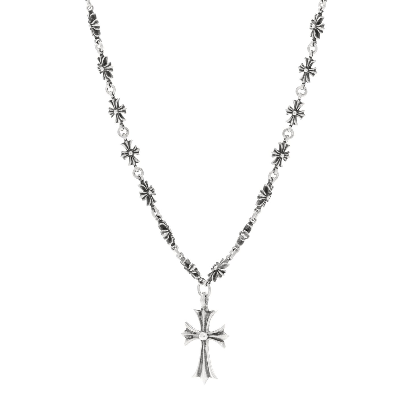 Sterling Silver Cross Pendant Tiny Cross Chain Necklace