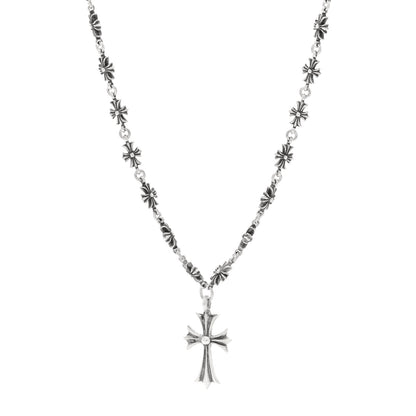 Chrome Hearts Sterling Silver Cross Pendant Tiny Cross Chain Necklace 1 of 4