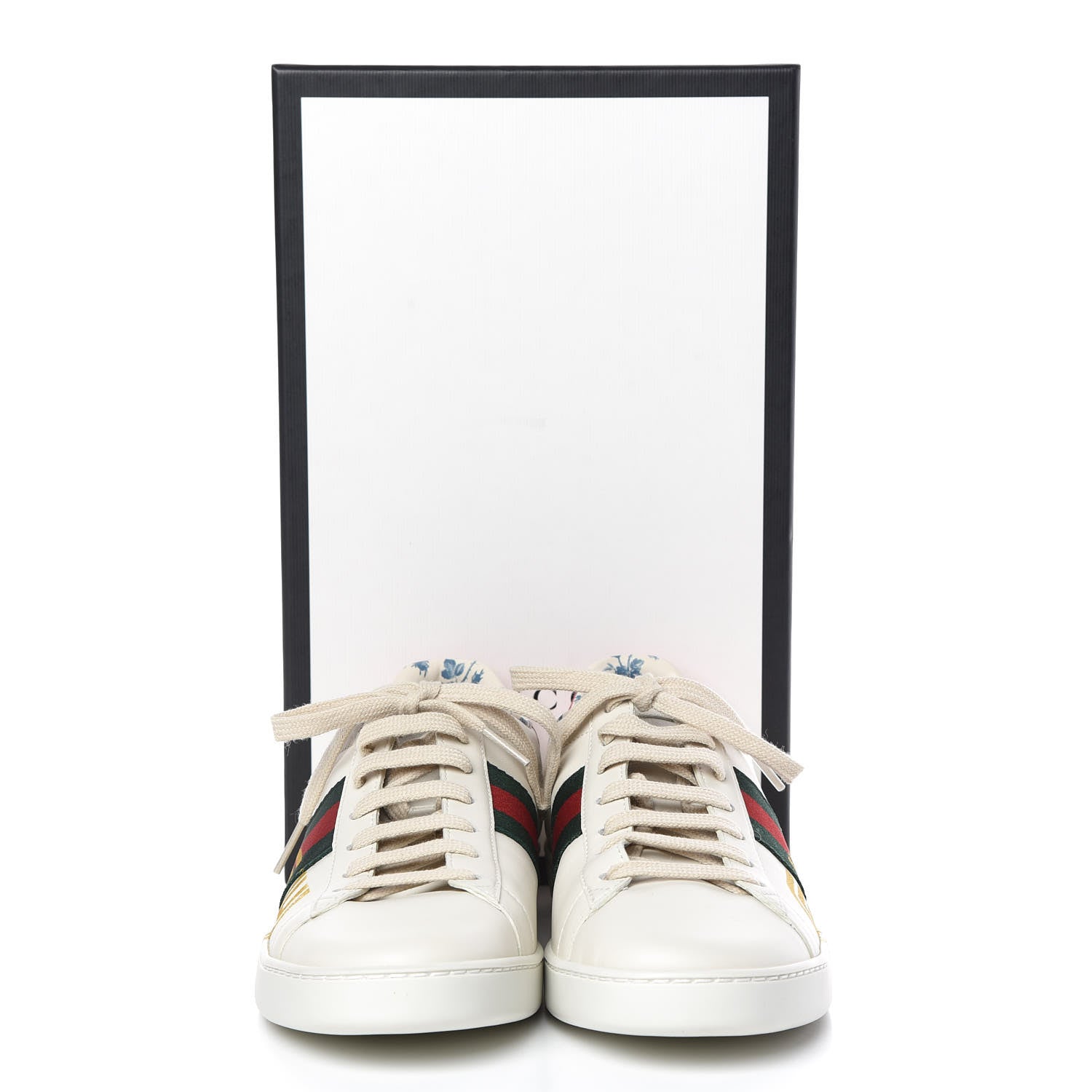Gucci X SEGA Calfskin Ayers Web Guccy Womens Ace Sneakers 38.5 White 8 of 8