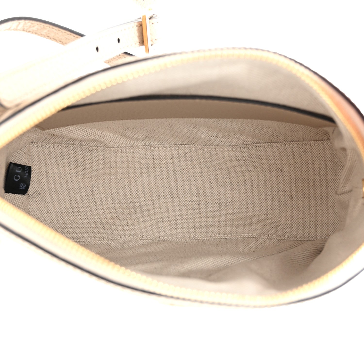 Gucci GG Supreme Monogram Textured Dollar Calfskin Web Small Ophidia Dome Shoulder Beige Mystic White Oatmeal 5 of 11