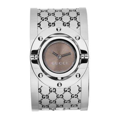 Gucci Stainless Steel 33mm Twirl Quartz Watch Brown 1 of 5
