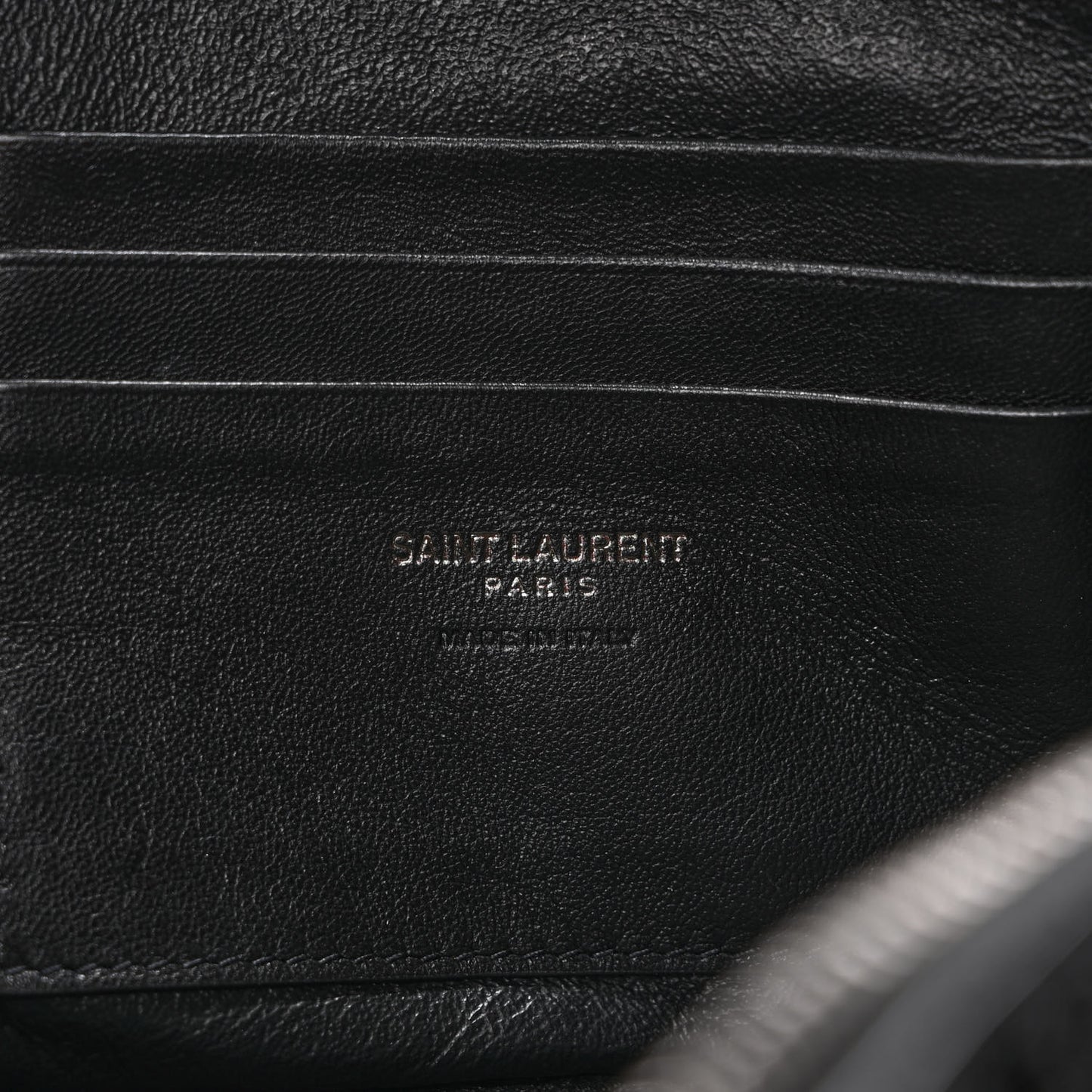 Calfskin Crocodile Embossed Monogram Mini Lou Camera Bag Black