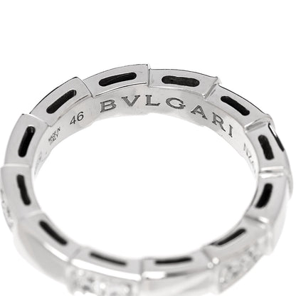 Bulgari 18K White Gold Diamond Serpenti Viper Band Ring 46 3.75 5 of 6