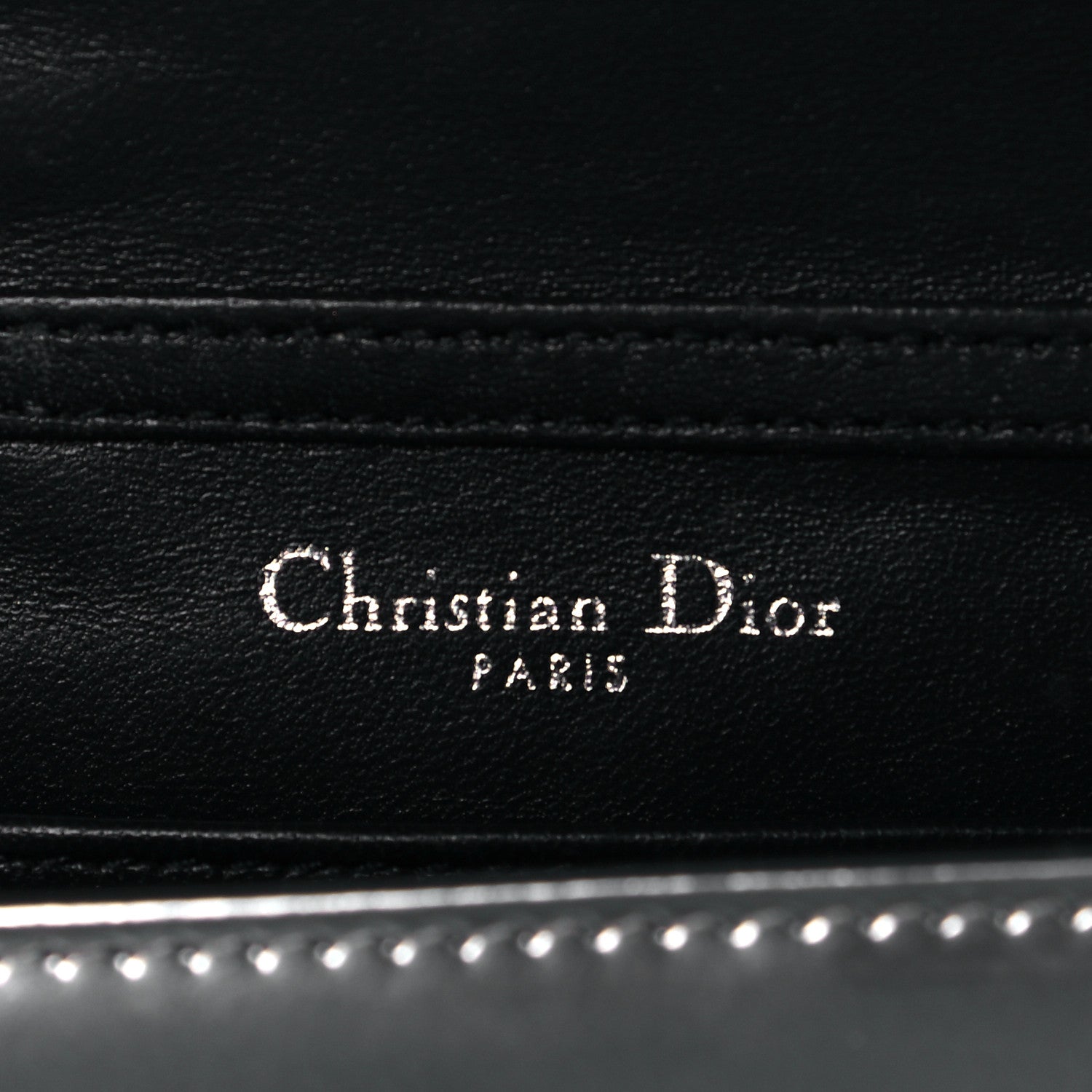 Christian Dior Metallic Patent Micro-Cannage Baby Diorama Flap Bag Silver 6 of 8