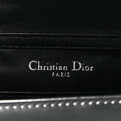 Christian Dior Metallic Patent Micro-Cannage Baby Diorama Flap Bag Silver 6 of 8