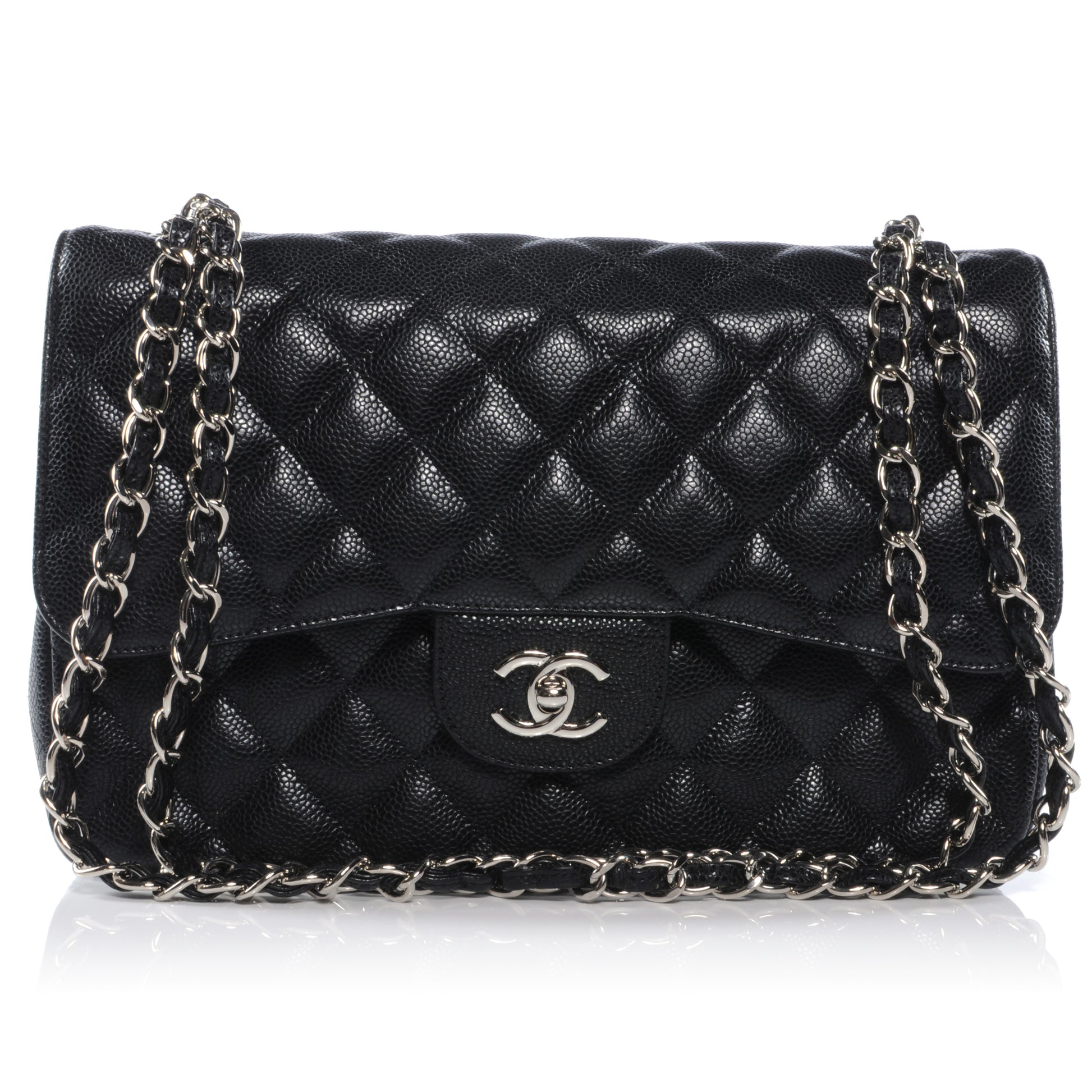 Chanel Caviar Quilted Jumbo Double Flap Black 1 of 10
