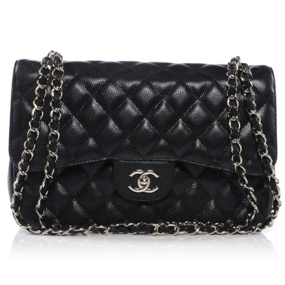 Chanel Caviar Quilted Jumbo Double Flap Black 1 of 10