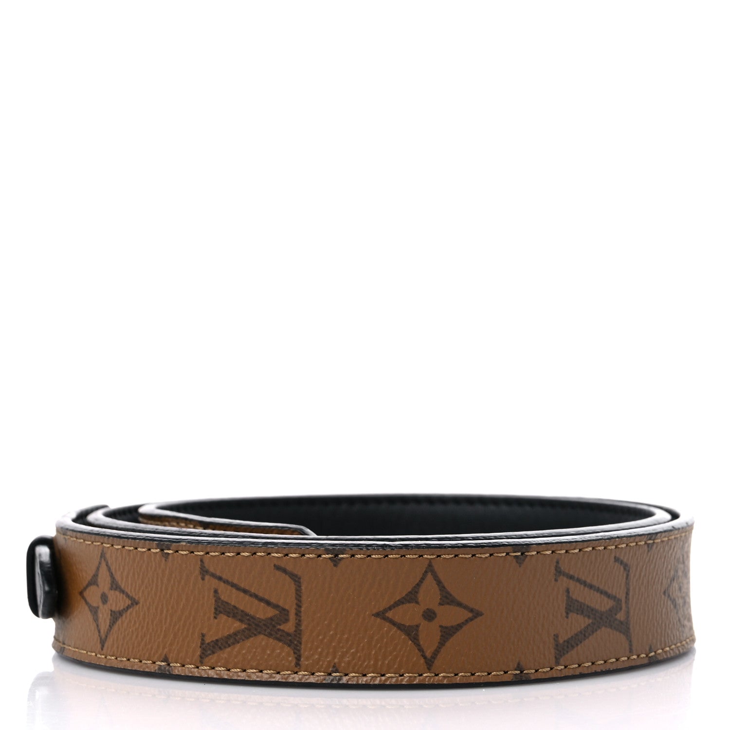 Louis Vuitton Reverse Monogram Bandouliere Shoulder Strap XL Black 2 of 5