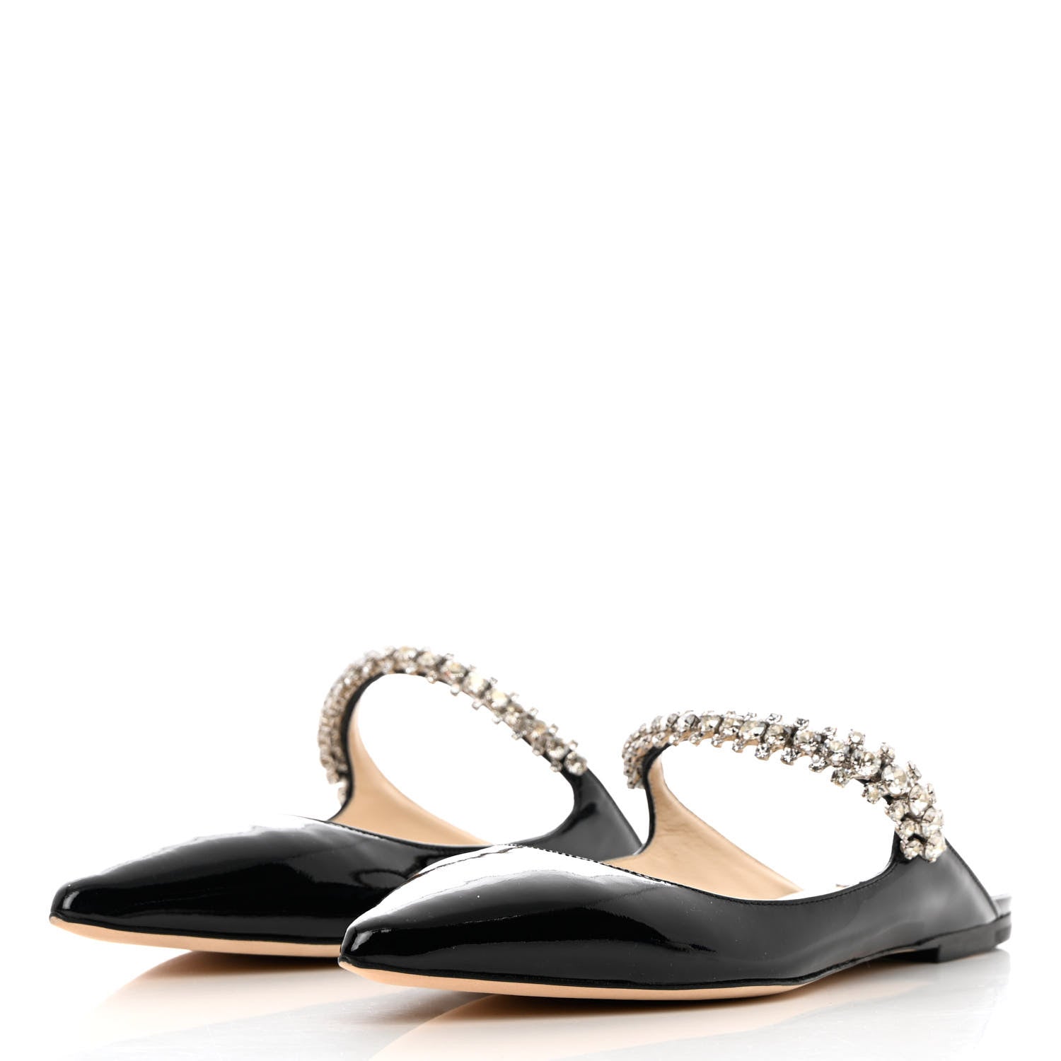 Jimmy Choo Patent Calfskin Bing 100 Mules 39.5 Black 3 of 8