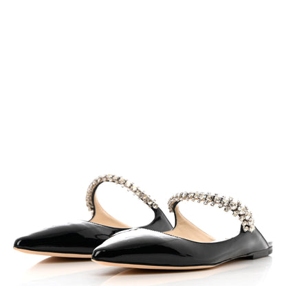 Jimmy Choo Patent Calfskin Bing 100 Mules 39.5 Black 3 of 8