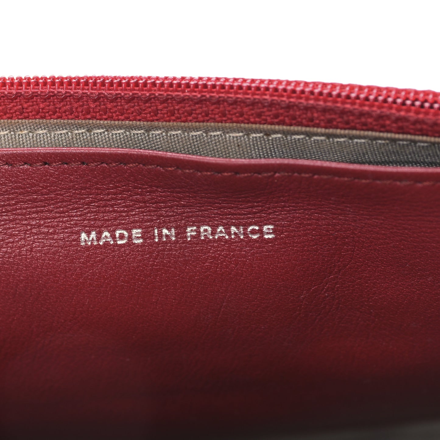 Patent Quilted Brilliant Wallet On Chain WOC Red