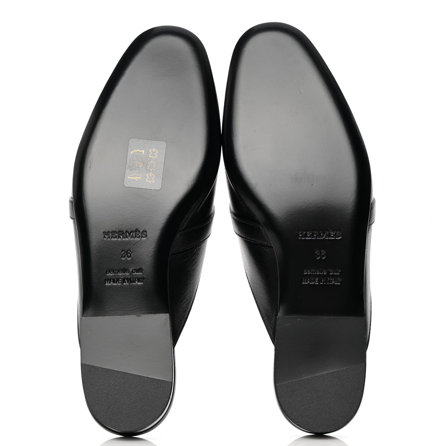 Hermes Goatskin Oz Mules 36 Black 10 of 18