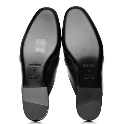 Hermes Goatskin Oz Mules 36 Black 10 of 18