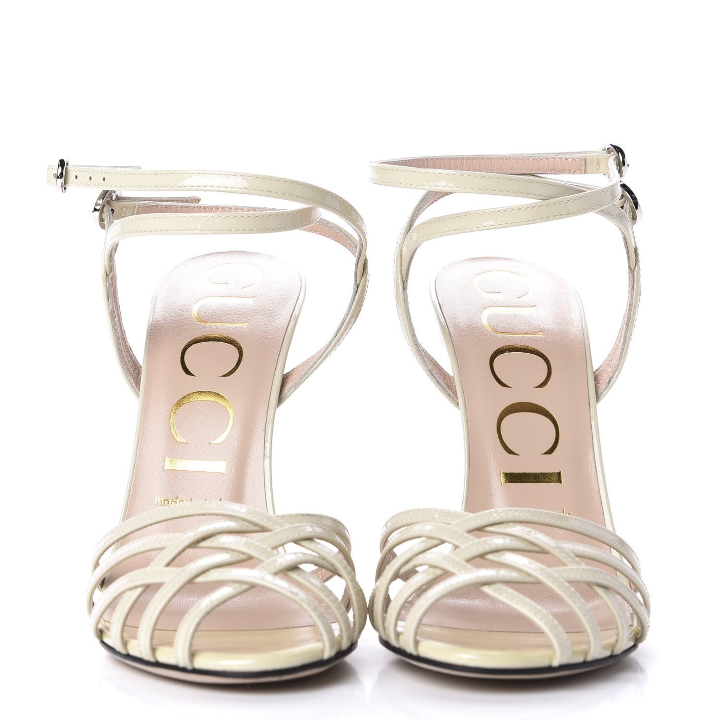 Vernice Crystal Sandals 37 Vintage White