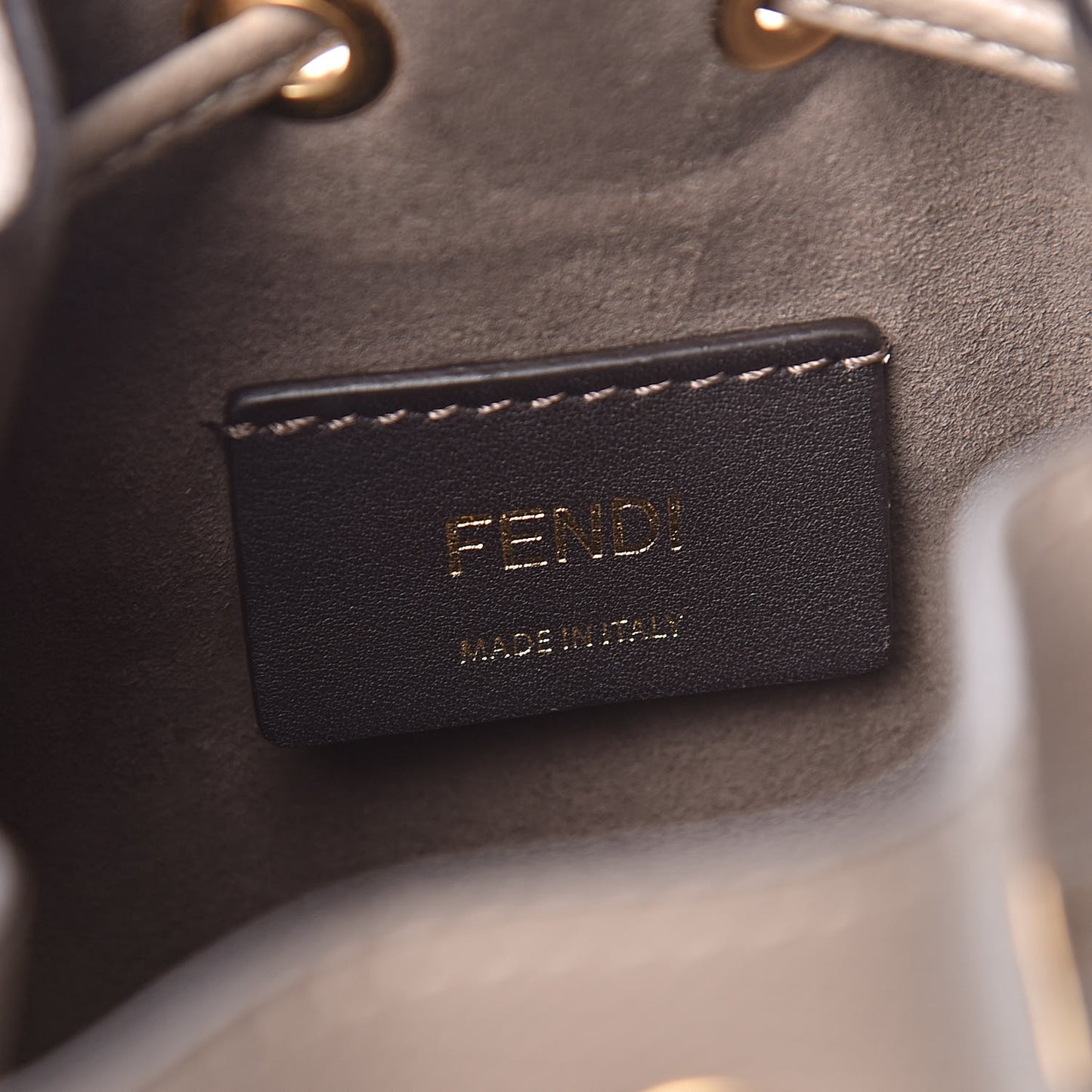Vitello Cruise F is Fendi Mini Mon Tresor Bucket Bag Tortora