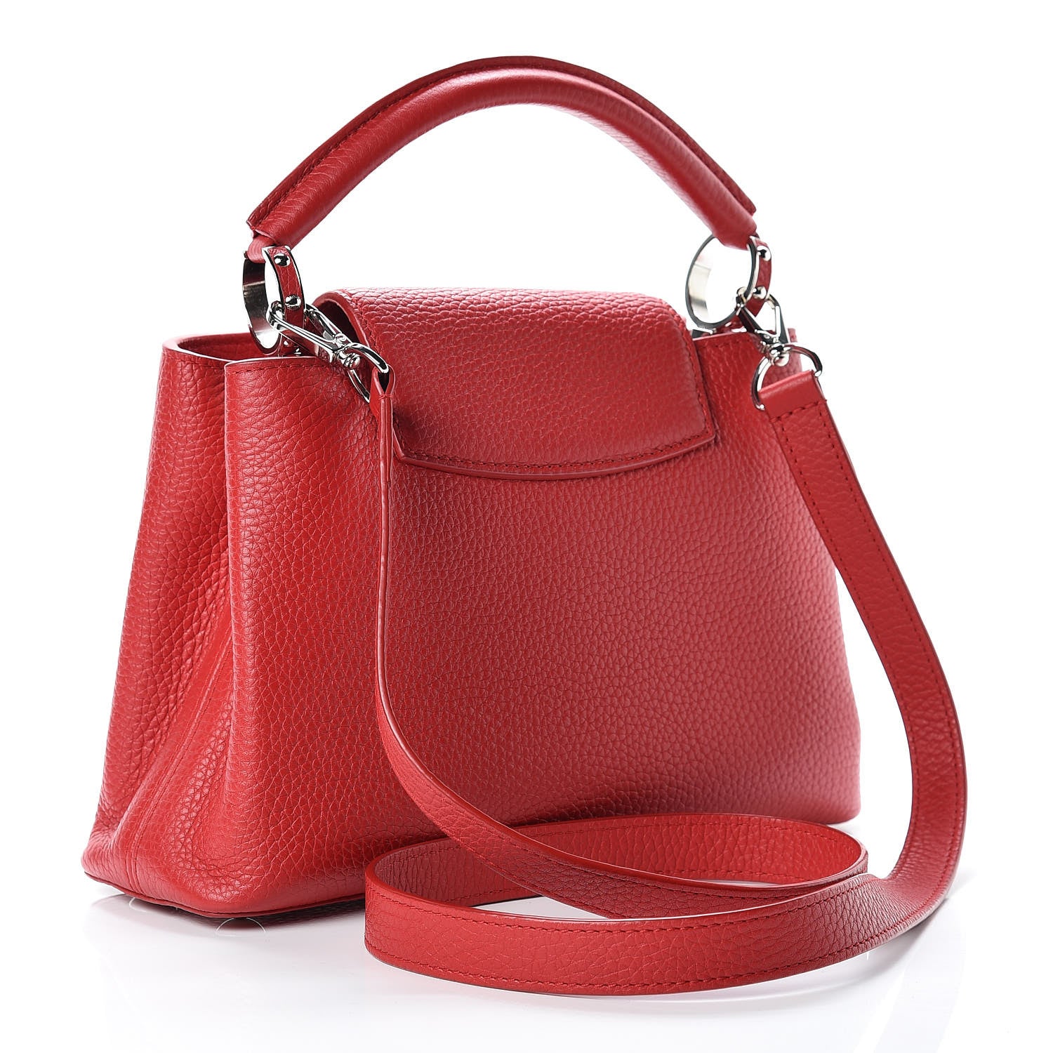 Louis Vuitton Taurillon Capucines BB Rubis 3 of 12