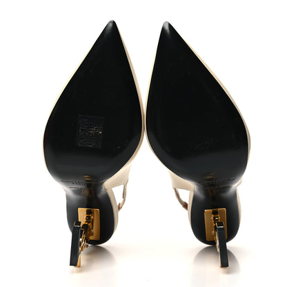 Saint Laurent Calfskin Opyum 110 Slingback Pumps 37 Real Beige 5 of 8