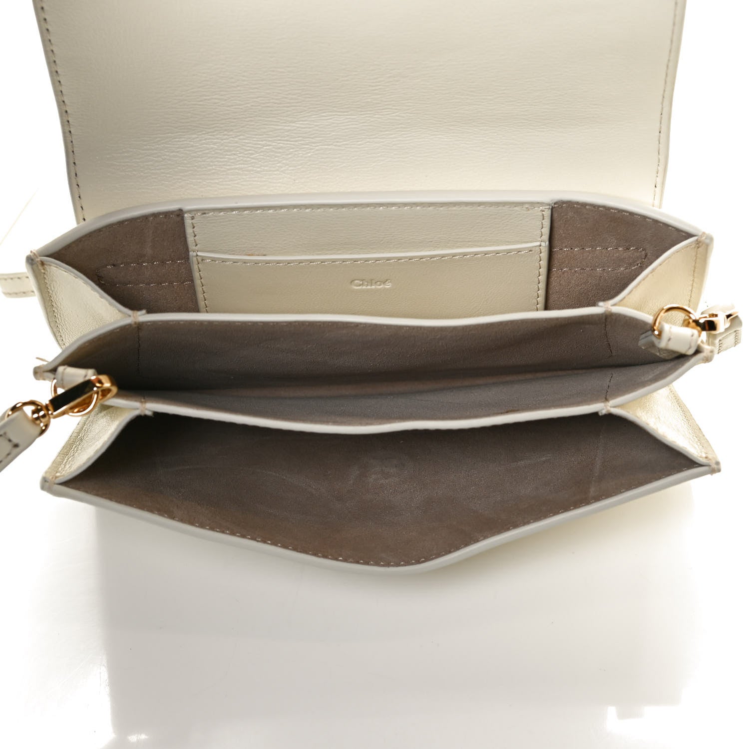 Chloe Calfskin Drew Bijou Clutch Natural White 5 of 11