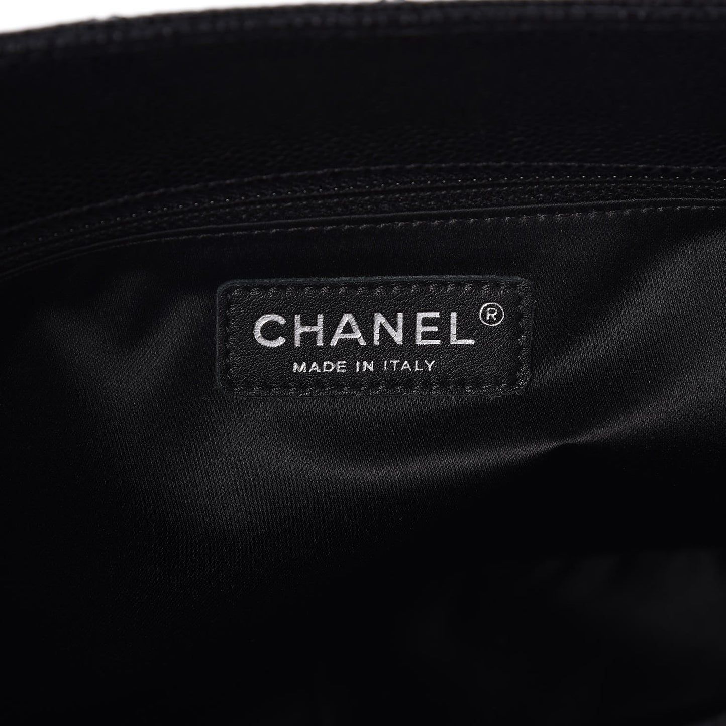 Caviar Quilted Grand Shopping Tote GST Black