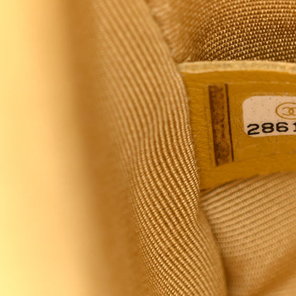 Chanel Metallic Calfskin Crocodile Embossed Graffiti Medium Cocodile Boy Flap Gold 7 of 11