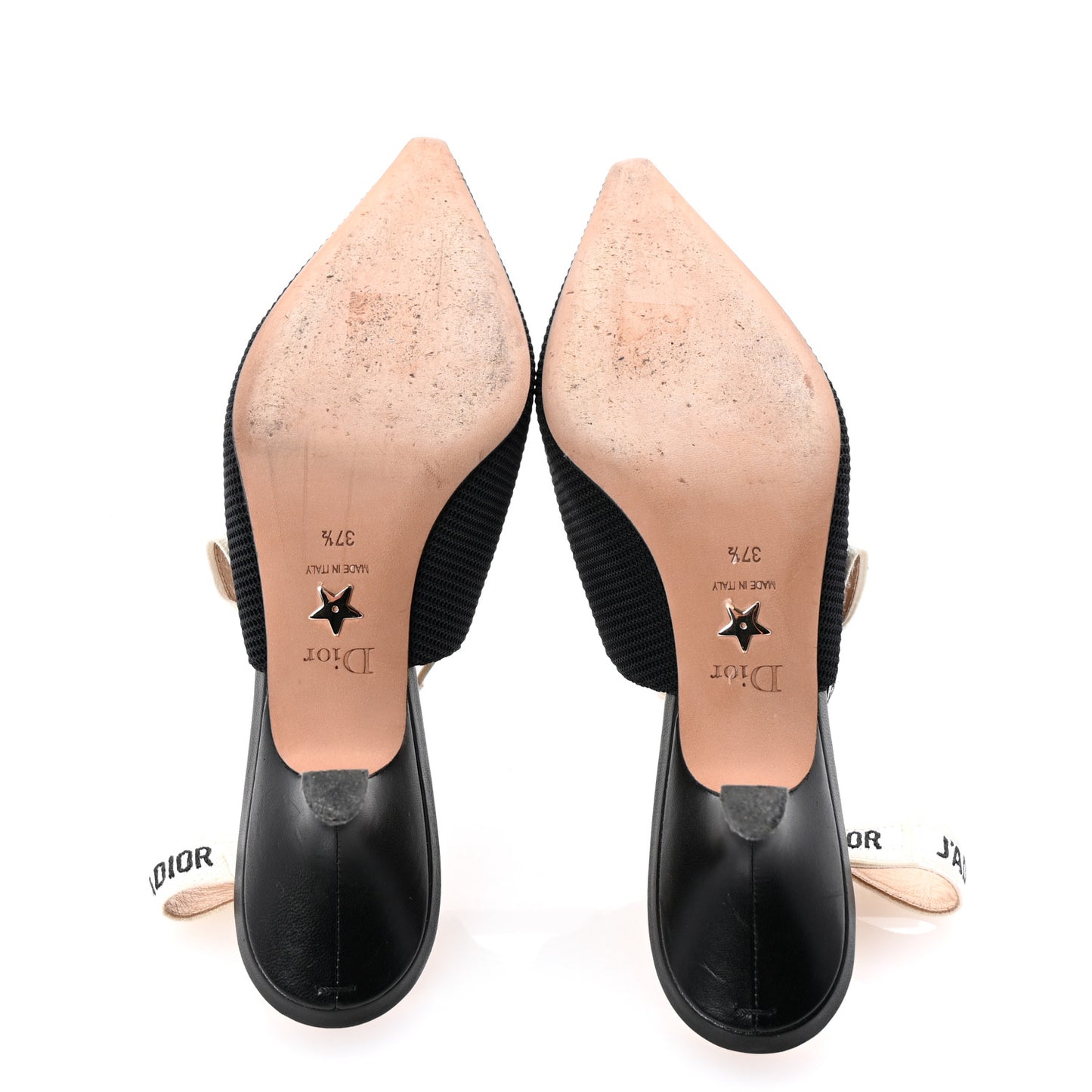 Technical Canvas Ribbon J Adior Slingback 65mm Pumps 37.5 Black 37.5 Black