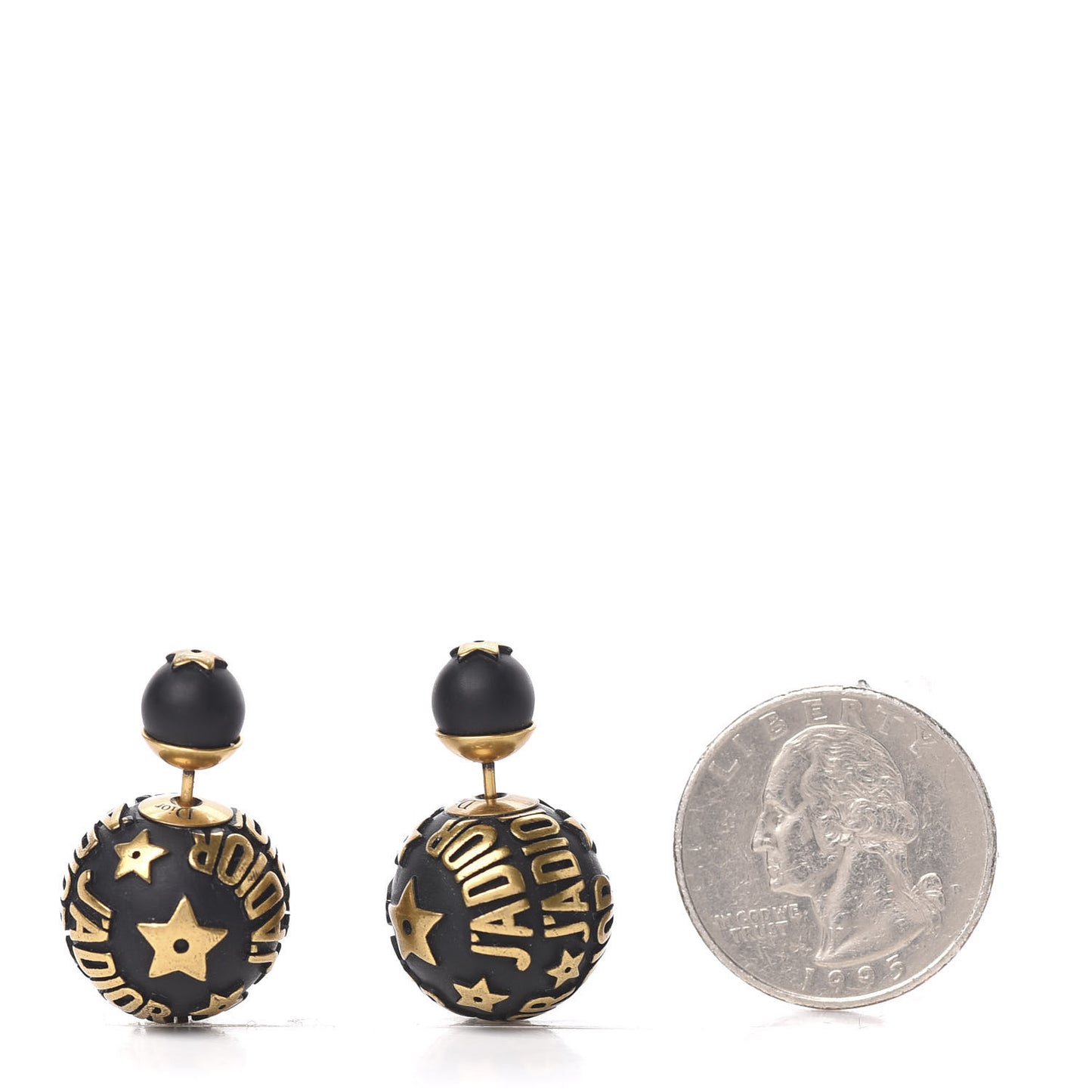 Metal J'Adior Mise En Dior Tribal Earrings Black