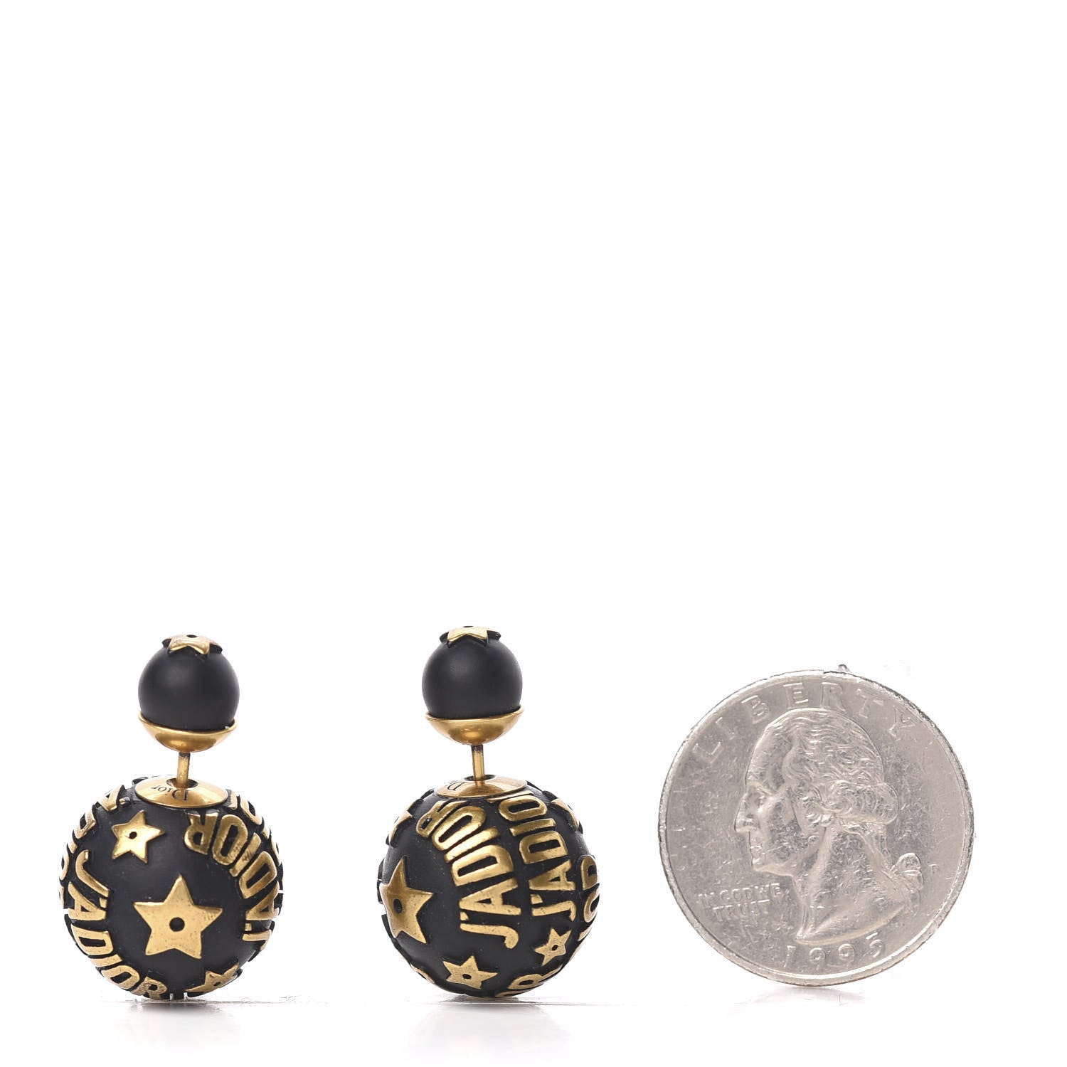 Christian Dior Metal J'Adior Mise En Dior Tribal Earrings Black 2 of 4