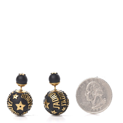Christian Dior Metal J'Adior Mise En Dior Tribal Earrings Black 2 of 4
