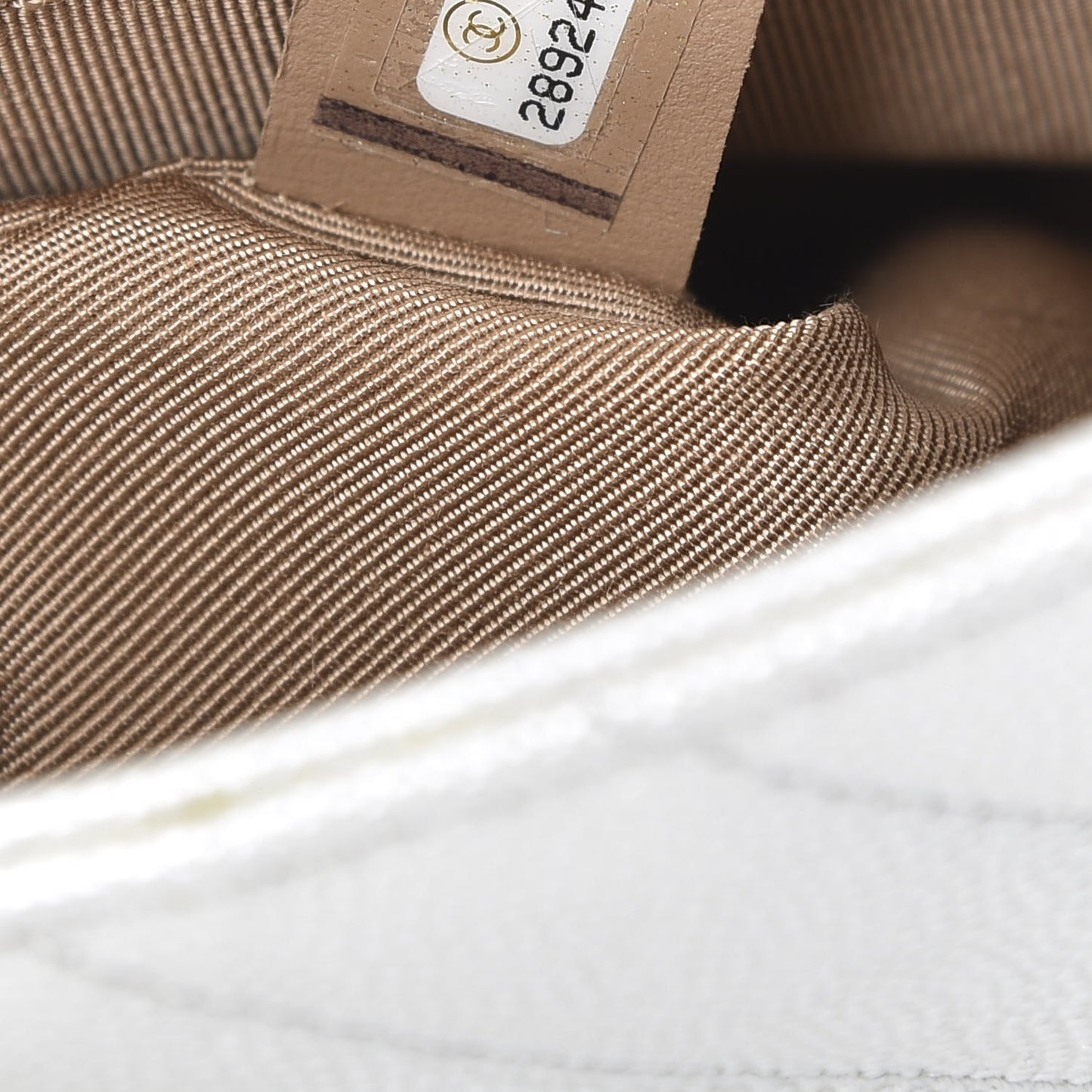 Iridescent Caviar Chevron Quilted Mini Coco Handle Flap White