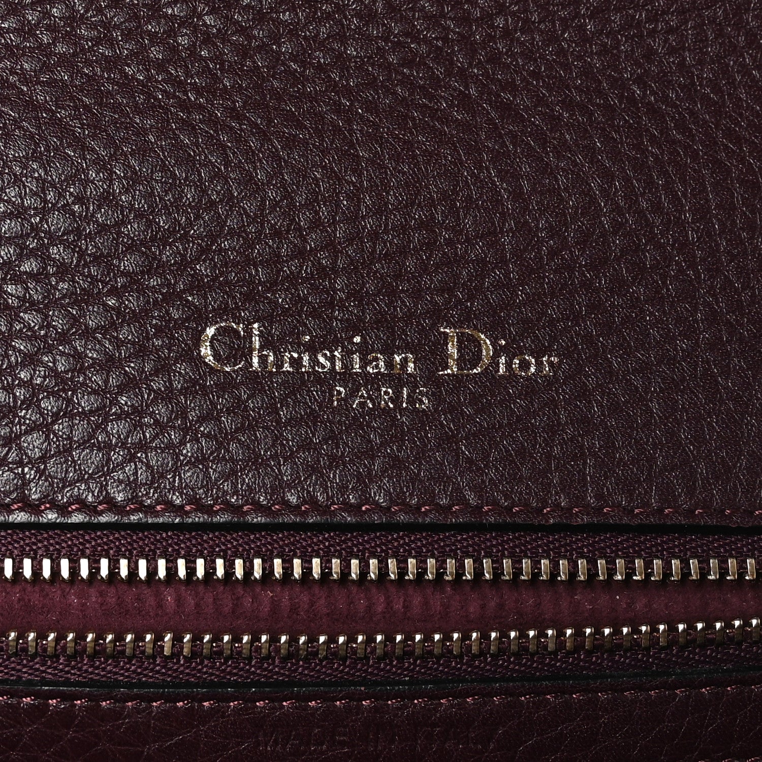 Christian Dior Grained Calfskin Small Diorama Flap Bag Burgundy 6 of 10