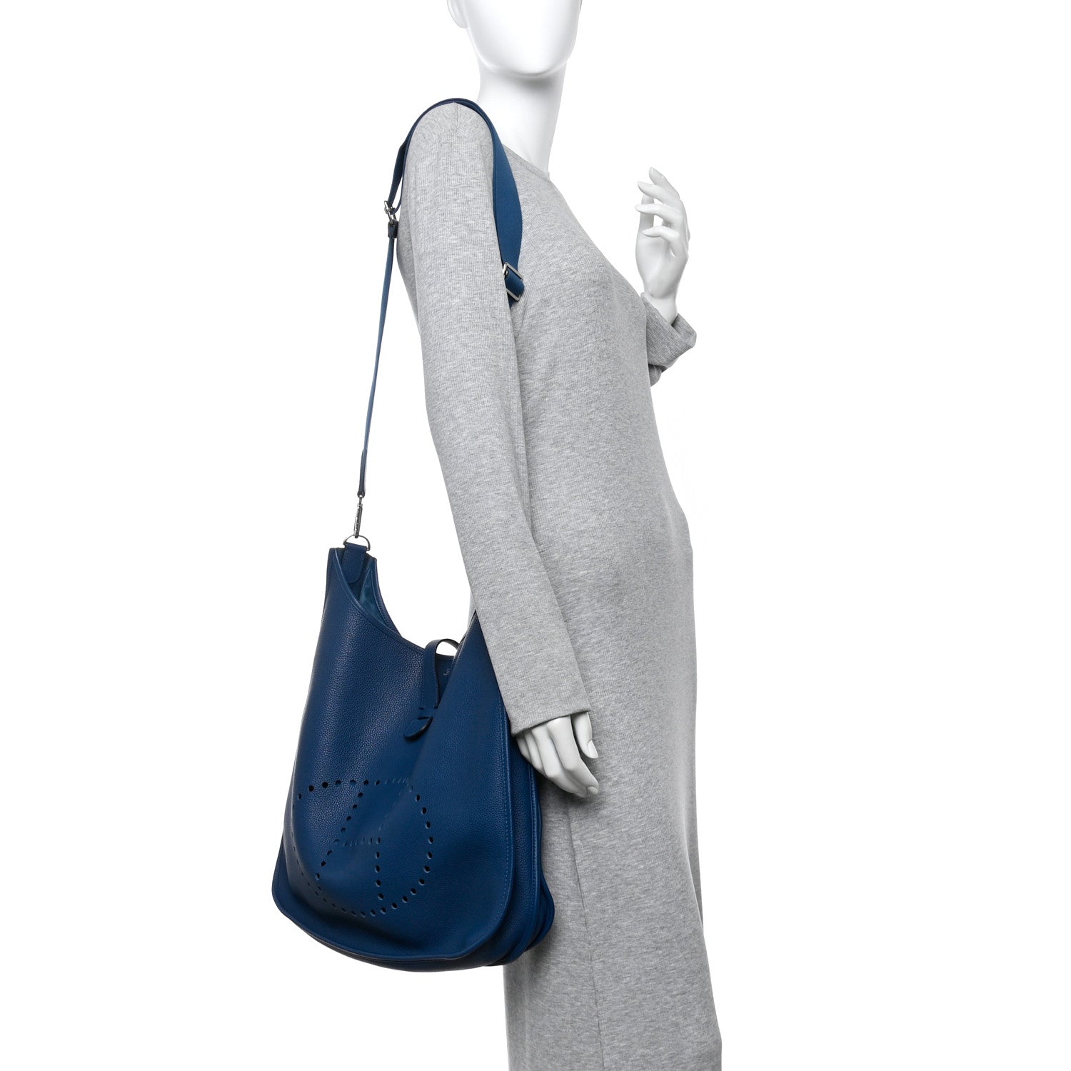 Hermes Taurillon Clemence Evelyne III TGM Bleu Obscur 2 of 12