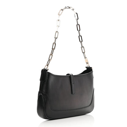 Gucci Calfskin Jackie O Chain Hobo Tan Black 2 of 15