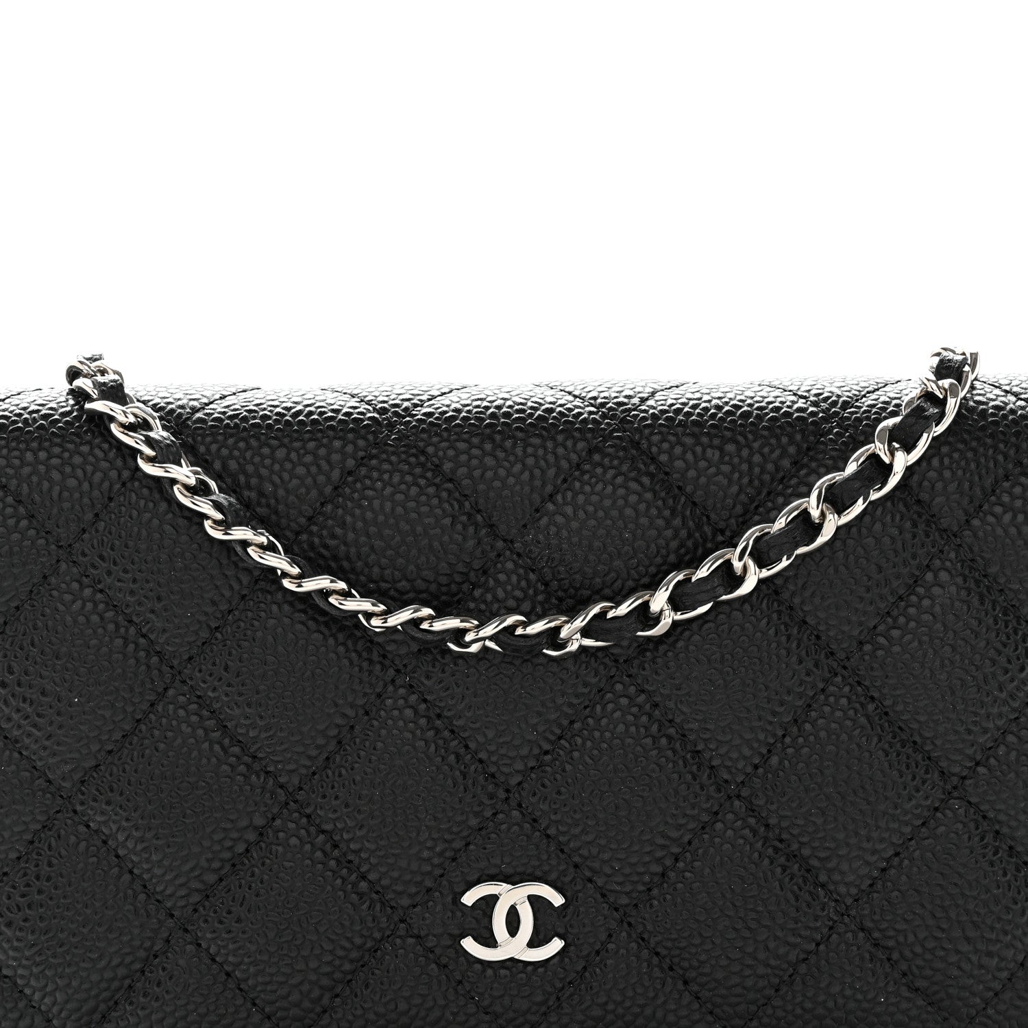 Chanel Caviar Quilted Wallet on Chain WOC Black 8 of 13