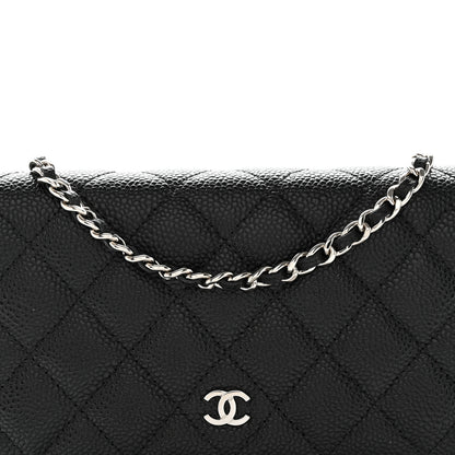 Chanel Caviar Quilted Wallet on Chain WOC Black 8 of 13