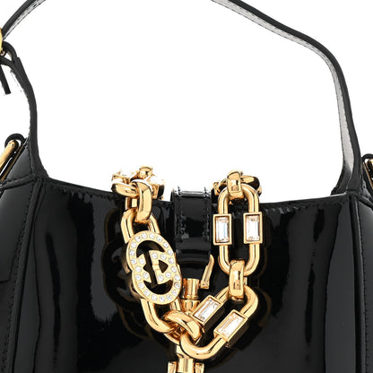 Gucci Patent Mini Jackie 1961 Crystal Hobo Black 7 of 12