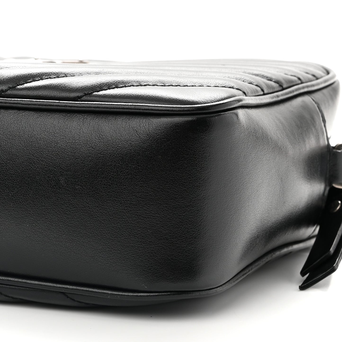 Calfskin Matelasse Monogram Lou Camera Bag Black