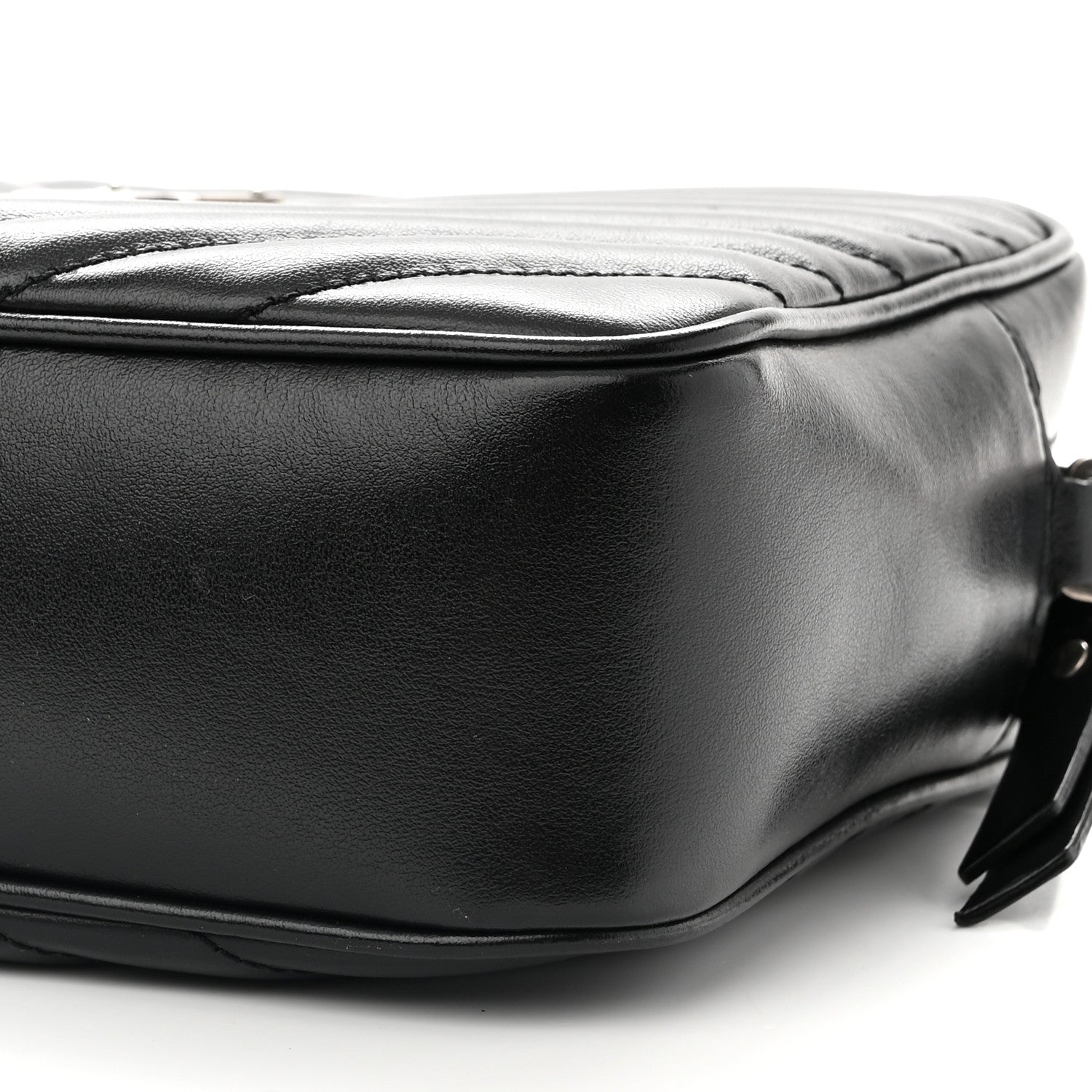 Saint Laurent Calfskin Matelasse Monogram Lou Camera Bag Black 7 of 7
