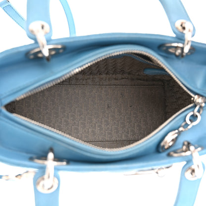 Christian Dior Lambskin Cannage Medium Lady Dior Blue 5 of 18