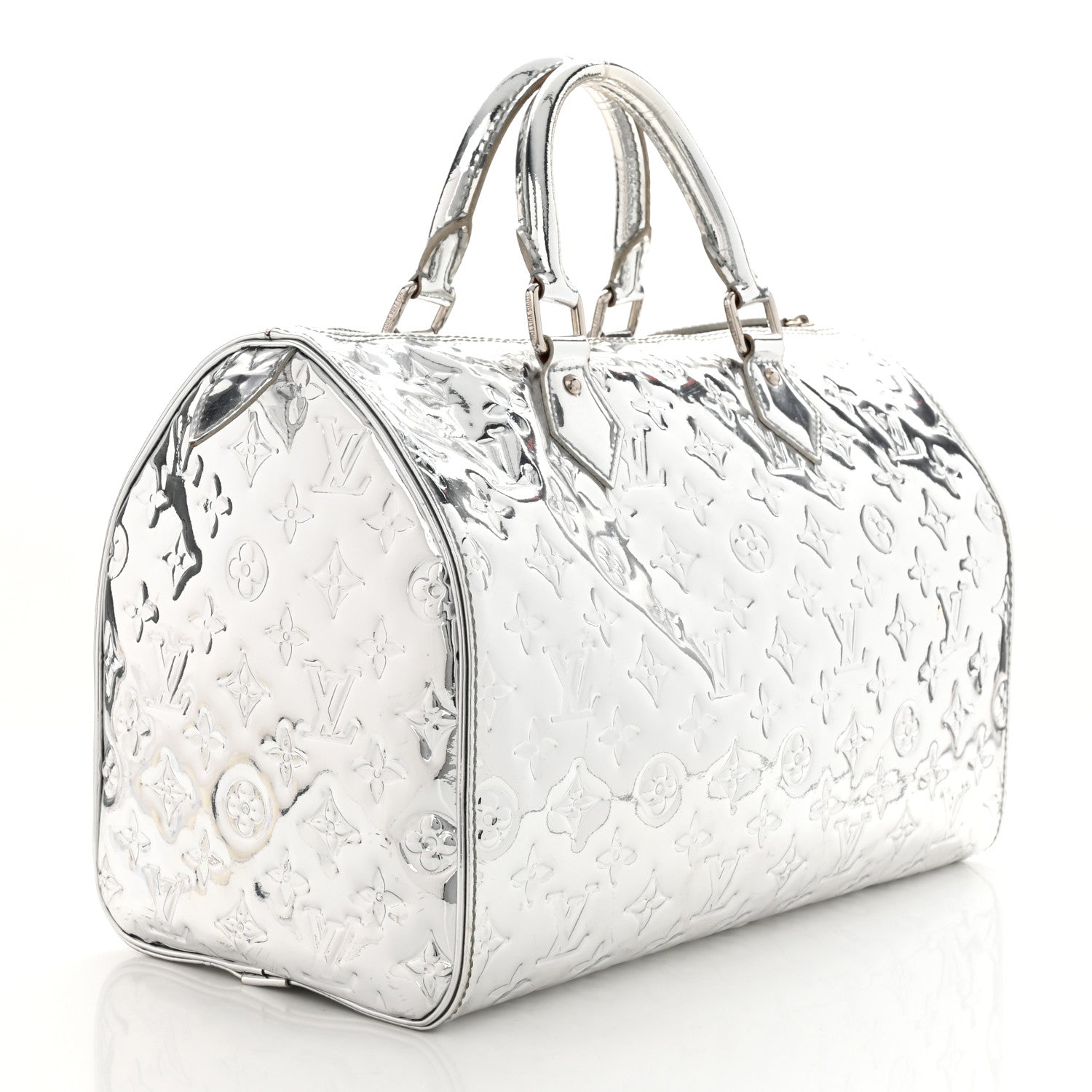 Louis Vuitton Monogram Miroir Speedy 30 Silver 3 of 14