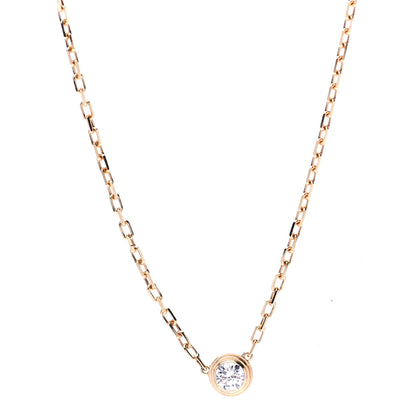 Cartier 18K Yellow Gold Diamond SM D'Amour Pendant Necklace 1 of 5