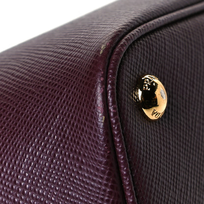 Prada Saffiano Cuir Large Double Bag Granato Scarlatto 7 of 9