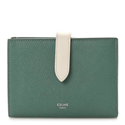 Celine Grained Calfskin Medium Multifunction Strap Wallet Green 1 of 7