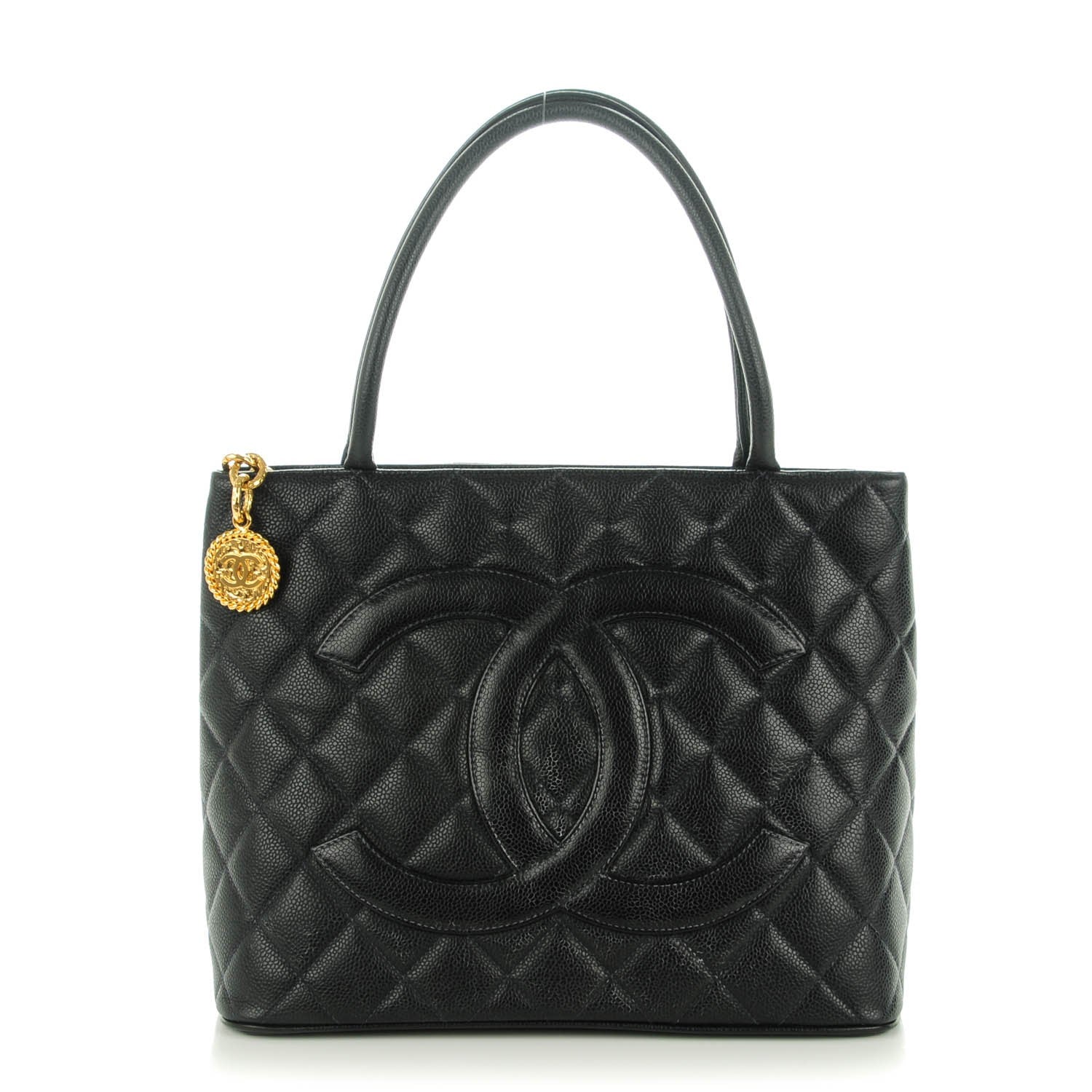 Chanel Caviar Quilted Medallion Tote Navy 1 of 7