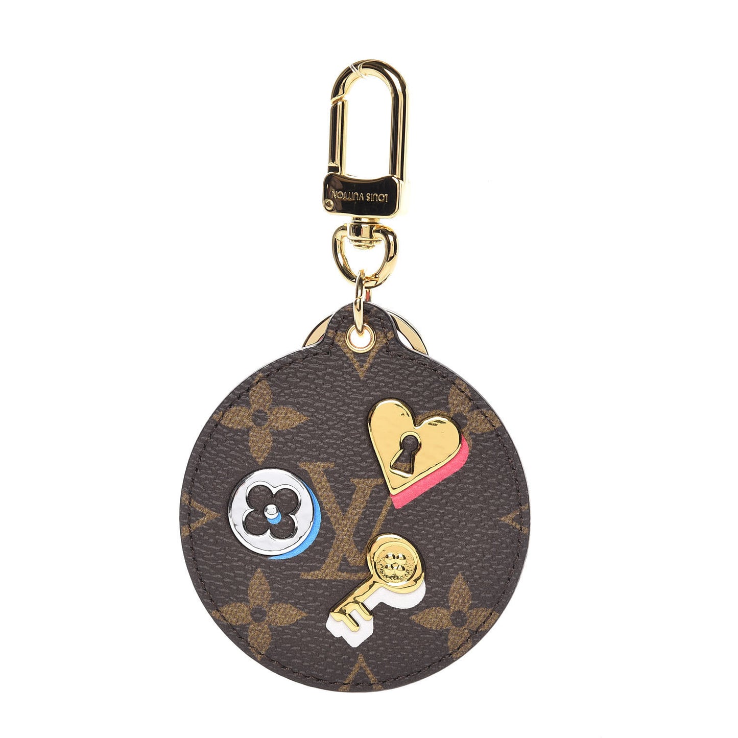 Monogram Love Lock Bag Charm Key Holder