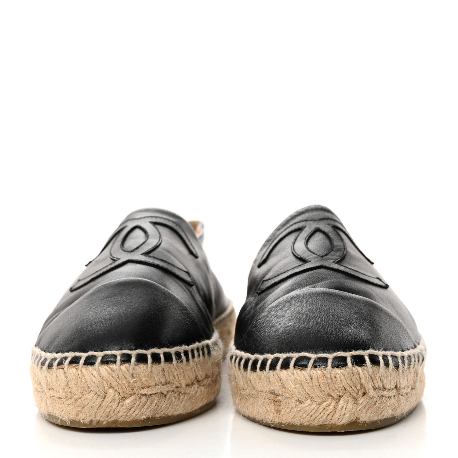 Chanel Lambskin CC Espadrilles 39 Black 2 of 9