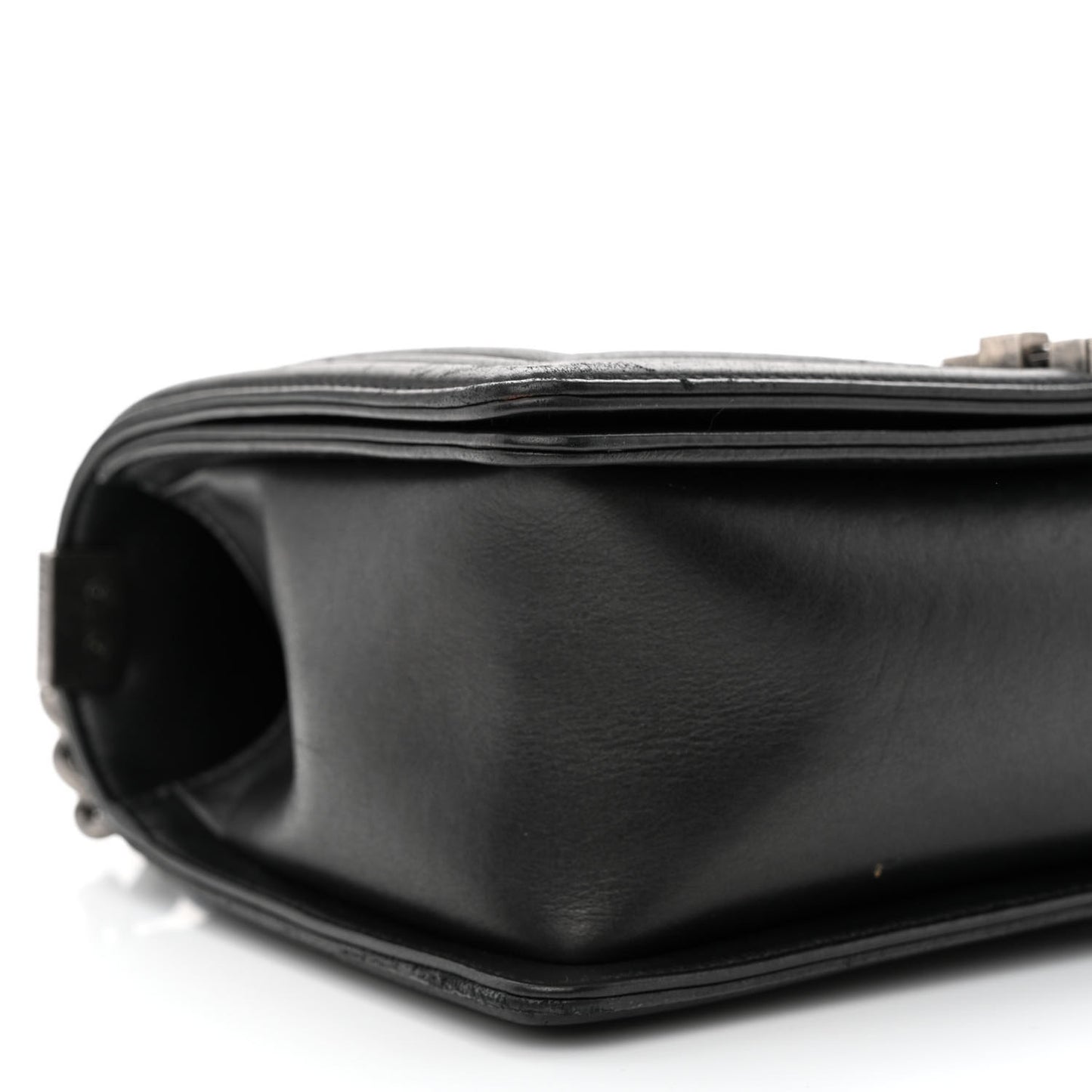 Calfskin Quilted Medium Boy Flap Black