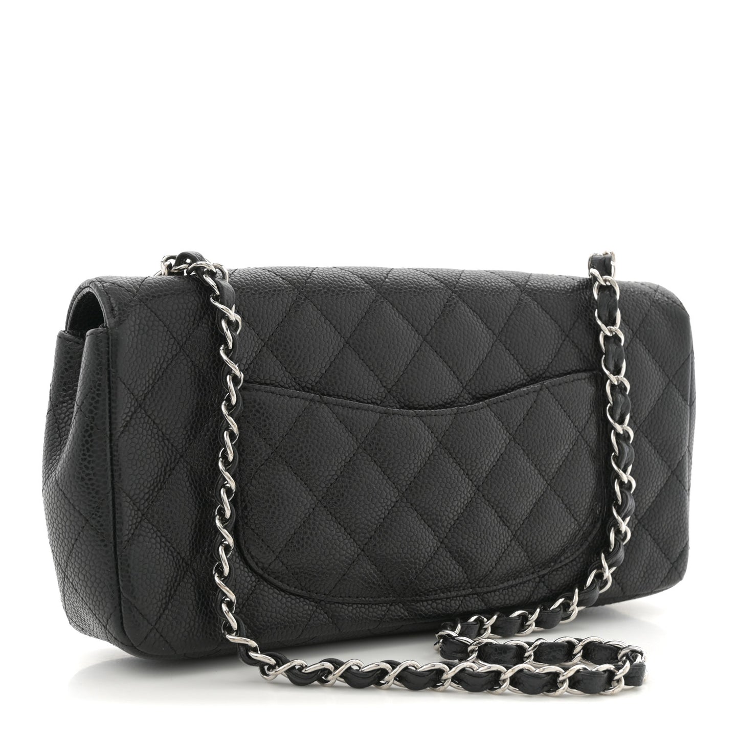 Caviar Quilted East West Flap Black