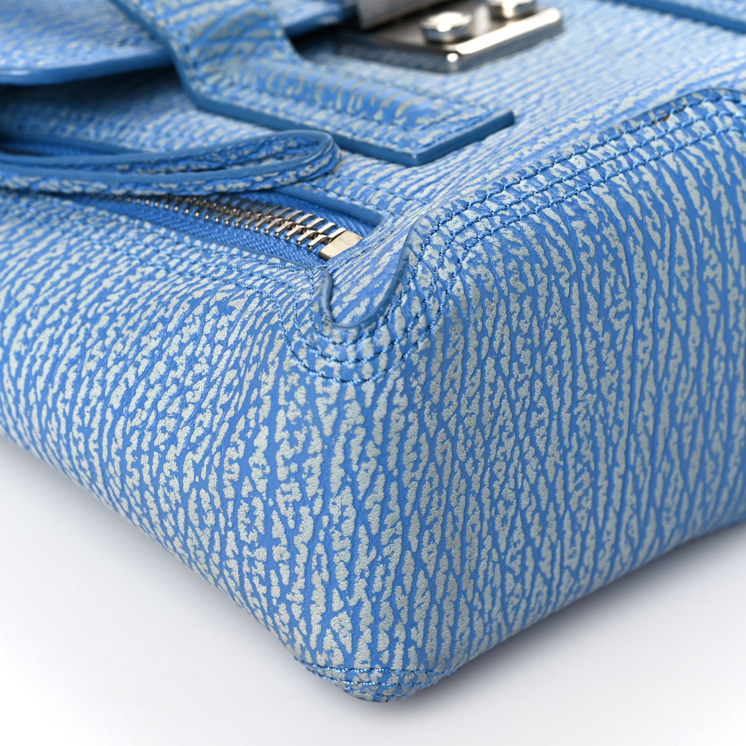 3.1 Phillip Lim Textured Calfskin Mini Pashli Satchel Blue Ivory 8 of 21