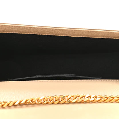 Saint Laurent Grain De Poudre Medium Monogram Kate Satchel Dark Beige 5 of 10