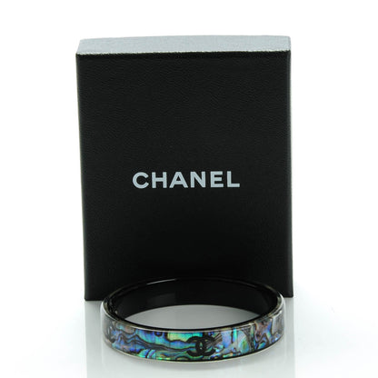 Chanel Resin Mother Of Pearl CC Bangle 5 of 5
